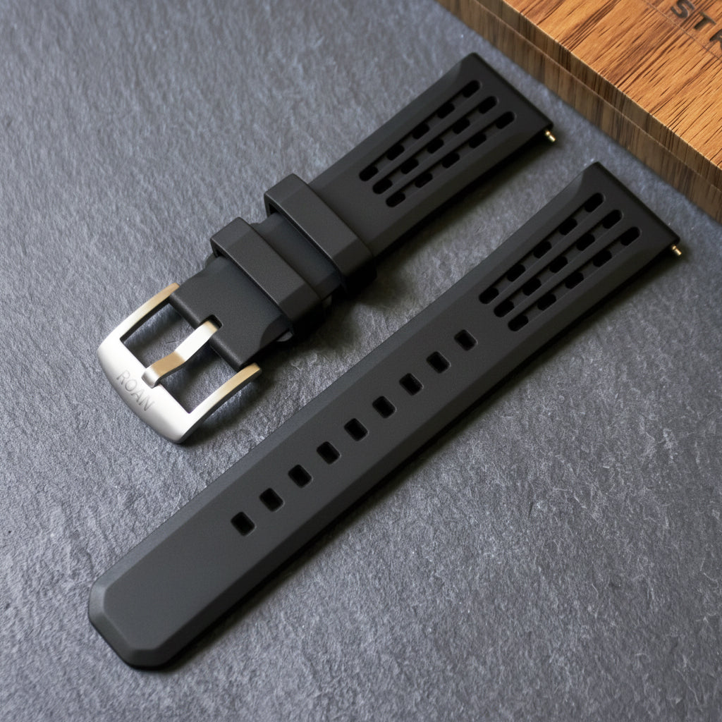 ROANSTRAPS | Pro-Vent FKM Strap & Custom Engraving（Black）