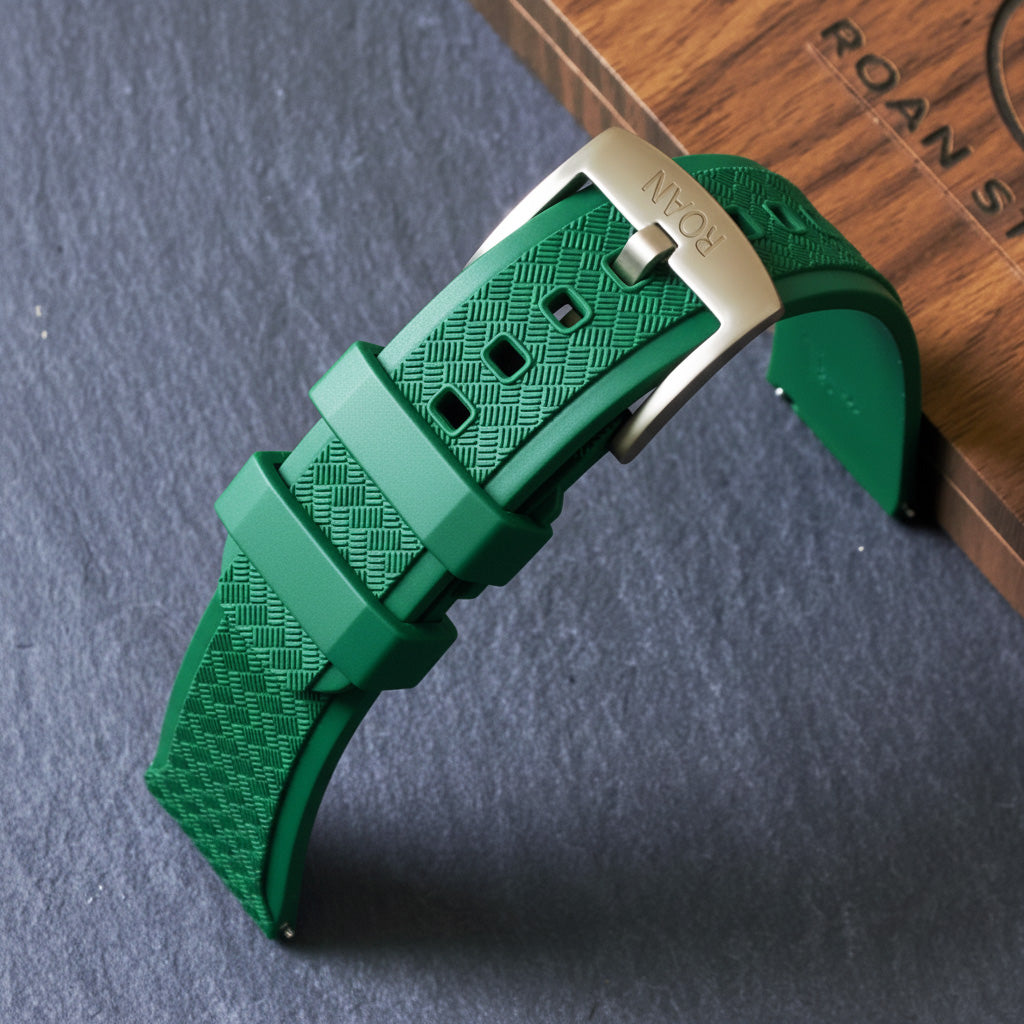 ROANSTRAPS | Magma - Core-Weave Series | Premium FKM Rubber Watch Strap, Grade 5 Titanium Hardware