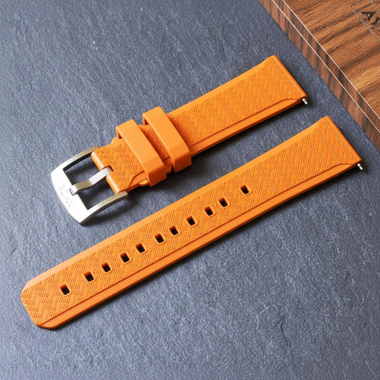 ROANSTRAPS | Magma - Core-Weave Series | Premium FKM Rubber Watch Strap, Grade 5 Titanium Hardware