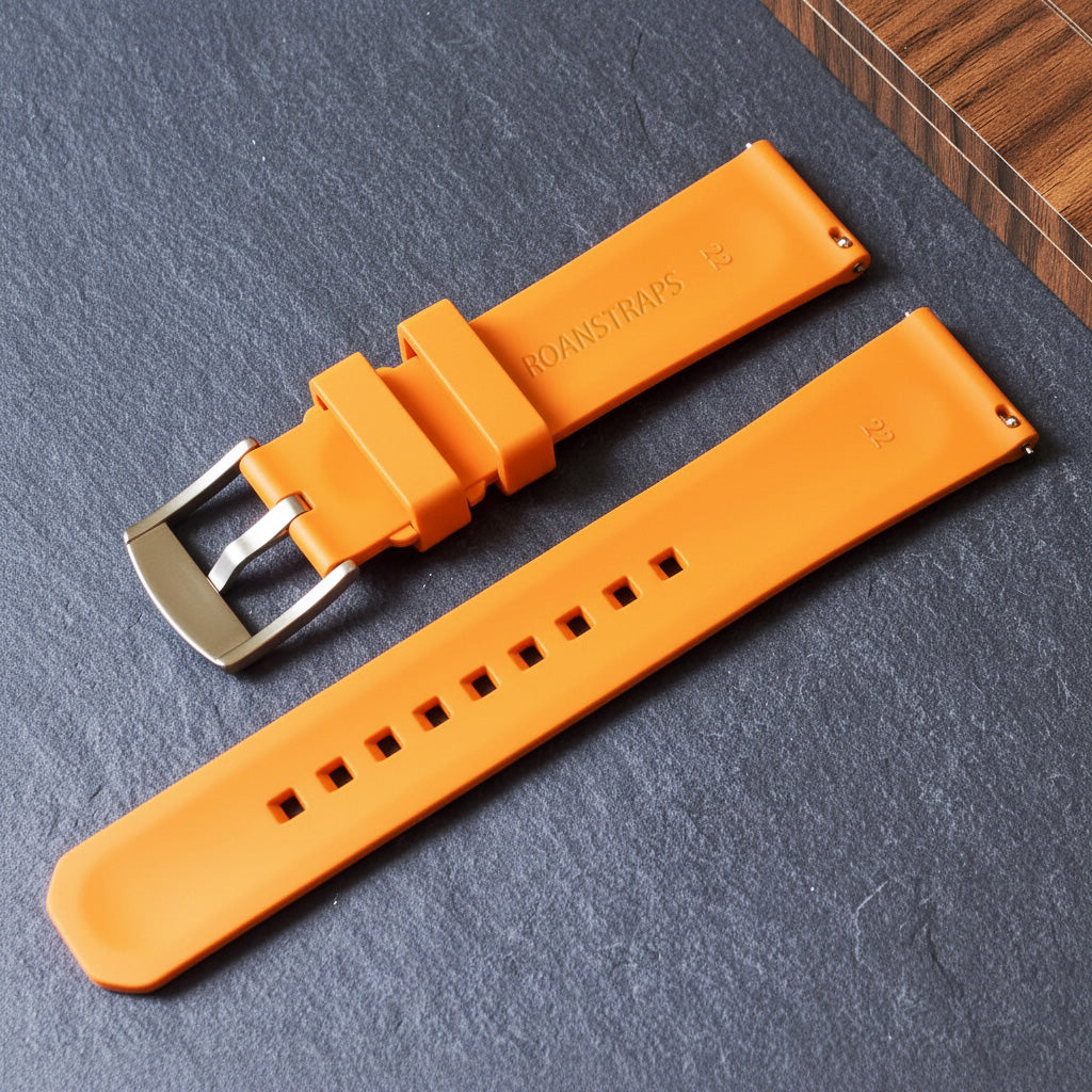 ROANSTRAPS | Magma - Core-Weave Series | Premium FKM Rubber Watch Strap, Grade 5 Titanium Hardware