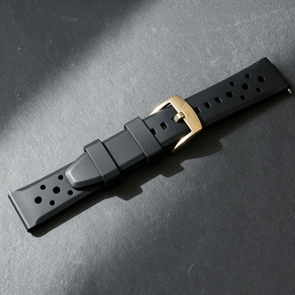 ROANSTRAPS | Phantom Black - Aero-Vent Series | Premium FKM Rubber Watch Strap