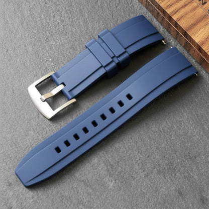 ROANSTRAPS | "Sunset Horizon" - Minimalist FKM Rubber Watch Strap, Grade 5 Titanium Hardware (Custom Engraving Included)