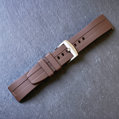 ROANSTRAPS | "Dual-Track Saddle" - Premium FKM Rubber Watch Strap, Grade 5 Titanium Hardware (Custom Engraving Included)