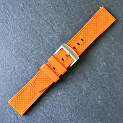 ROANSTRAPS | "Ignition Grid" - Premium FKM Rubber Watch Strap, Grade 5 Titanium Hardware (Custom Engraving Included)
