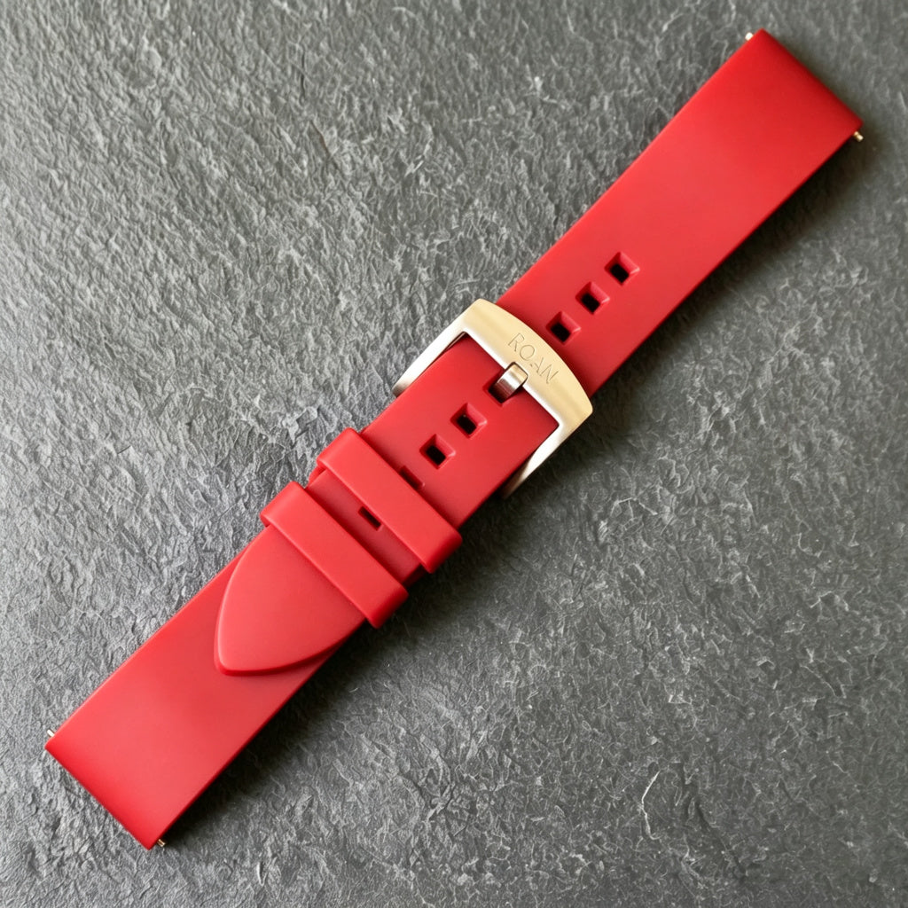 ROANSTRAPS | "Crimson" - Premium FKM Rubber Watch Strap