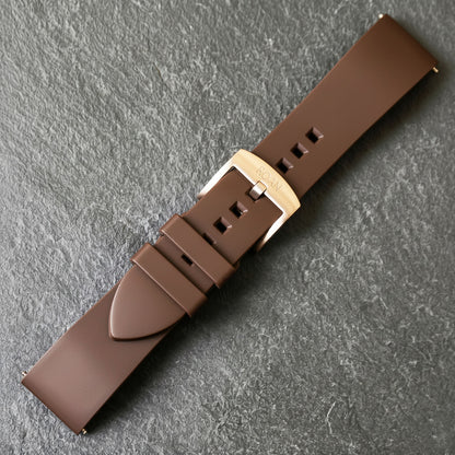 ROANSTRAPS | "Espresso" - Premium FKM Rubber Watch Strap, Grade 5 Titanium Hardware (Custom Engraving Included)