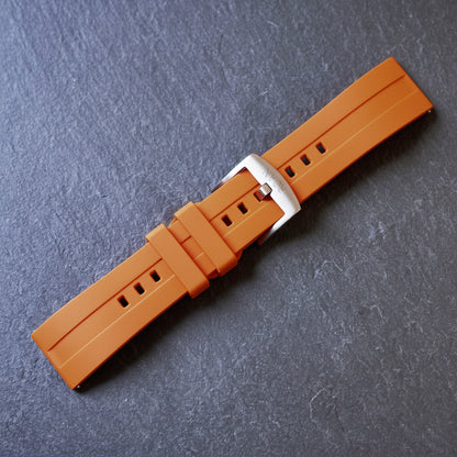 ROANSTRAPS | "Dual-Track Ignition" - Premium FKM Rubber Watch Strap, Grade 5 Titanium Hardware (Custom Engraving Included)