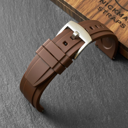 ROANSTRAPS | "Sunset Horizon" - Minimalist FKM Rubber Watch Strap, Grade 5 Titanium Hardware (Custom Engraving Included)