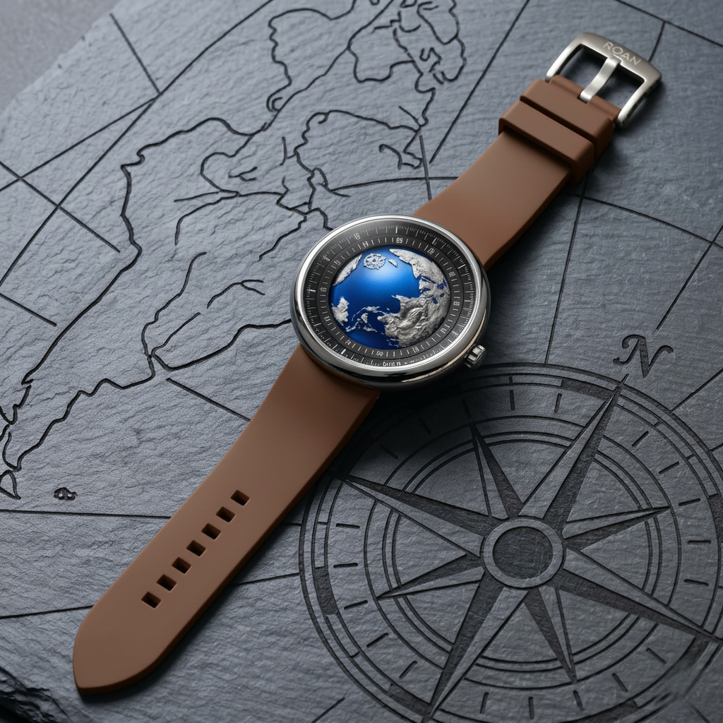 ROANSTRAPS | "Espresso" - Premium FKM Rubber Watch Strap, Grade 5 Titanium Hardware (Custom Engraving Included)