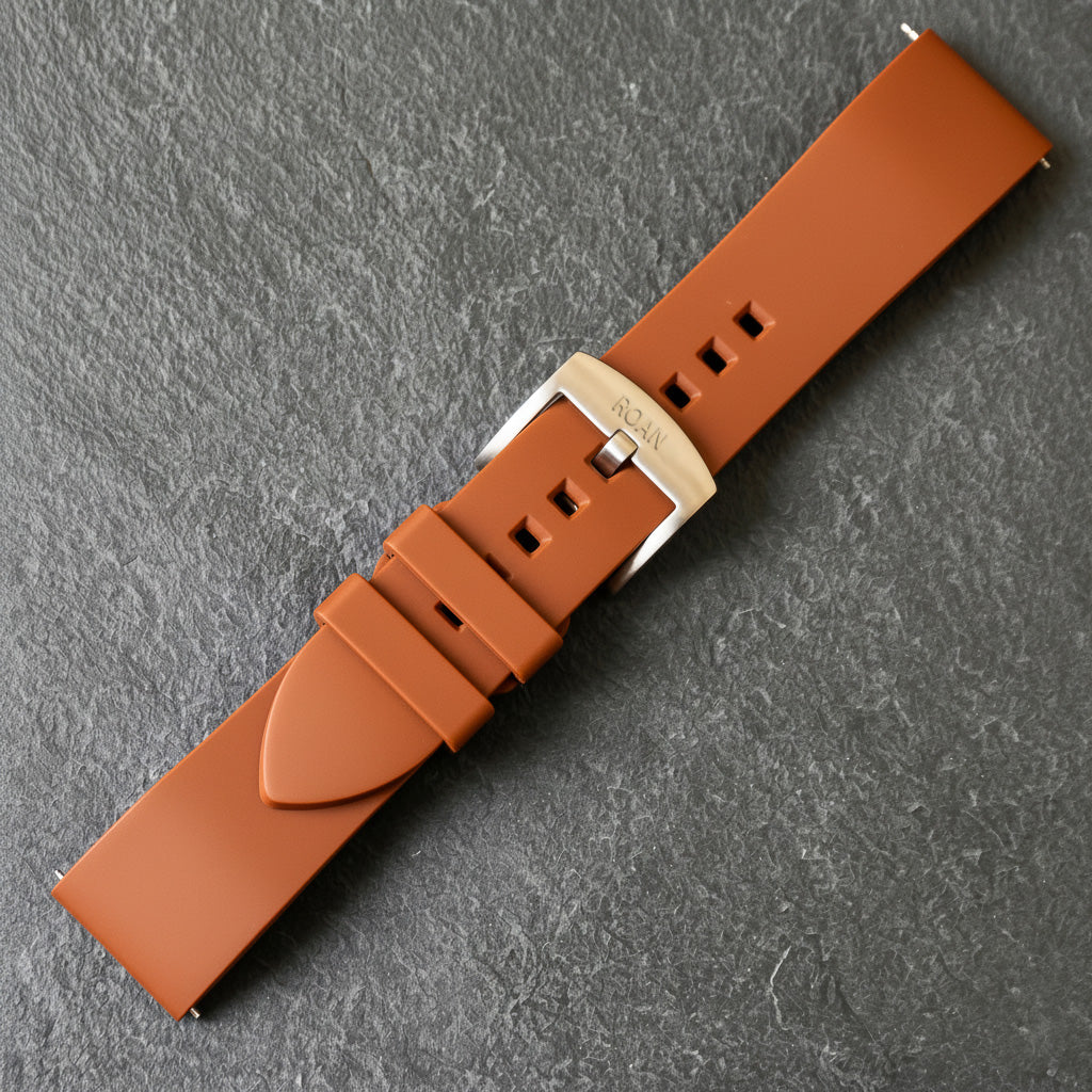 ROANSTRAPS | "Magma" - Premium FKM Rubber Watch Strap, Grade 5 Titanium Hardware (Custom Engraving Included)