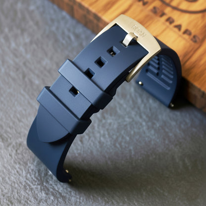 ROANSTRAPS | "Espresso" - Premium FKM Rubber Watch Strap, Grade 5 Titanium Hardware (Custom Engraving Included)