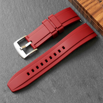 ROANSTRAPS | "Crimson Power" - Bold FKM Rubber Watch Strap, Grade 5 Titanium Hardware (Custom Engraving Included)