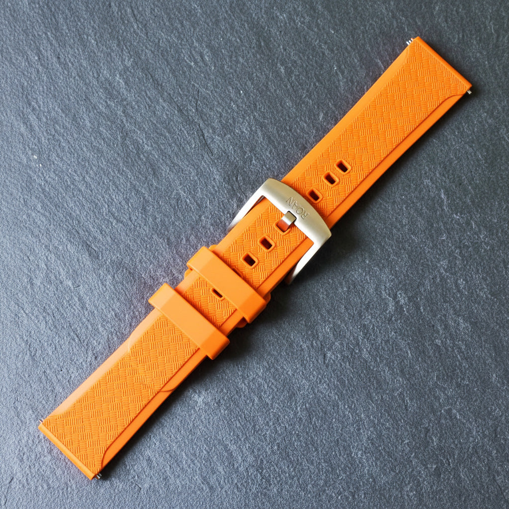 ROANSTRAPS | Magma - Core-Weave Series | Premium FKM Rubber Watch Strap, Grade 5 Titanium Hardware